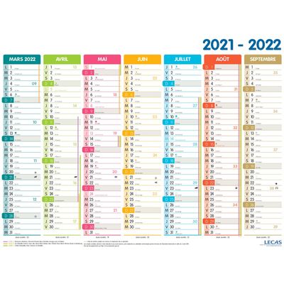 3147280130021-Calendrier Lecas Classique Color - 1 année sur 2 faces - 42 x 32 cm--0