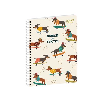 3371010421688-Cahier de textes spiralé Animascot' - 15 x 21 cm - différents modèles disponibles - Quo Vadis--0