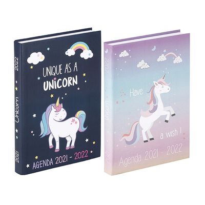 3135257148094-Agenda Licorne - 1 jour par page - 12 x 17 cm - 2 motifs disponibles - Viquel--0
