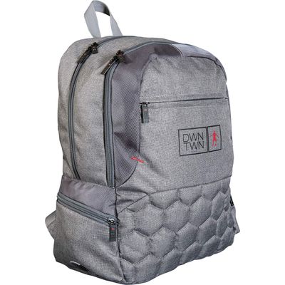 3661507421094-Dwn Twn Sac à dos Polygone noir ou gris 2 compartiments Kid'Abord --0