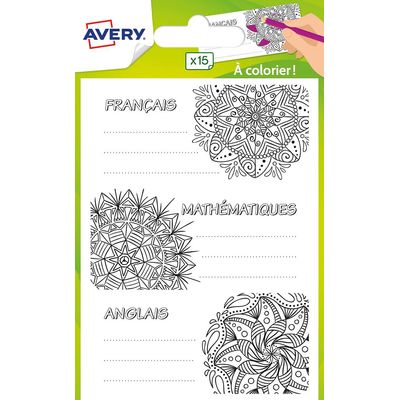 5014702135323-Avery - 15 Étiquettes scolaires matières scolaires à colorier--0