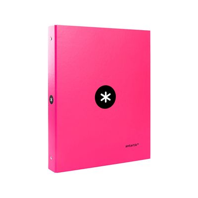 8423473596825-Antartik - Classeur à anneaux - Dos 40 mm - A4 - pour 225 feuilles - rose fluorescent--1