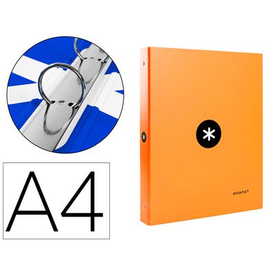 8423473596887-Antartik - Classeur à anneaux - Dos 40 mm - A4 - pour 225 feuilles - orange fluorescent--0