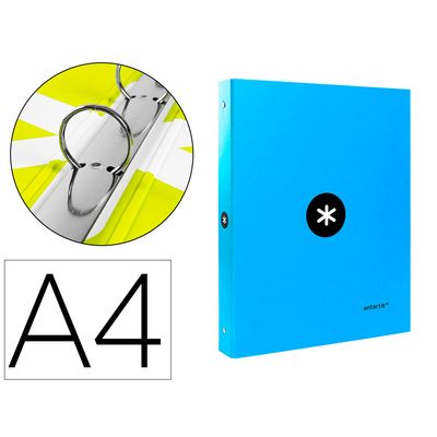 8423473596900-Antartik - Classeur à anneaux - Dos 40 mm - A4 - pour 225 feuilles - bleu--0