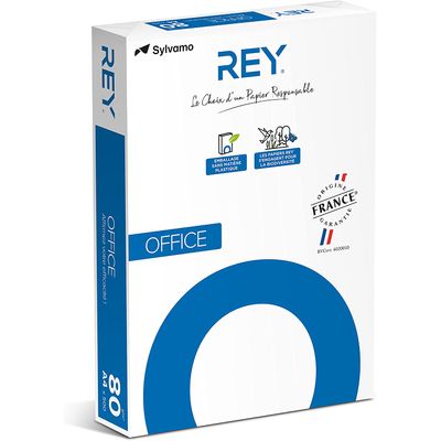3141728704768-Rey Office - Papier blanc - A4 (210 x 297 mm) - 80 g/m² - Ramette de 500 feuilles--1