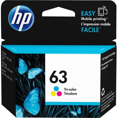 0889296267393-HP 63 - 3 couleurs - cartouche d'encre originale (F6U61AN)--0