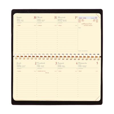3371010409167-Agenda de poche Soho Planital - 1 semaine sur 2 pages - 8,8 x 17 cm - bleu ardoise - Quo Vadis--1