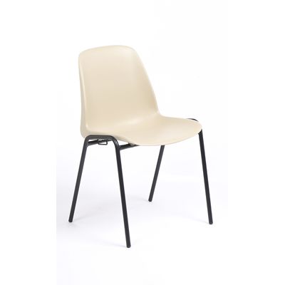 3701338800092-Chaise CHARLOTTE - pieds noirs avec accroches - beige--0