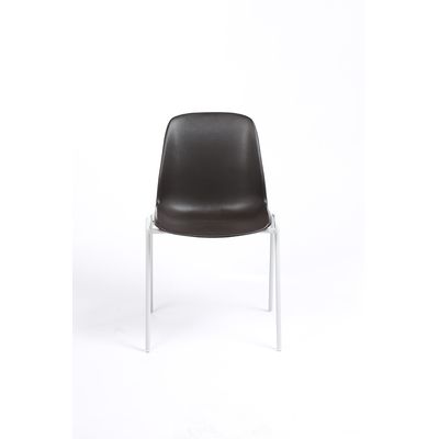 3701338800221-Chaise CHARLOTTE - pieds blancs sans accroche - noir--1