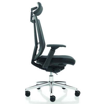 3700339883585-Fauteuil de bureau SHADE - accoudoirs réglables - appuie-tête réglable - noir--2