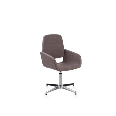 2012349446638-Chaise AITA - dossier haut - siège pivotant - pietement aluminium - tissu gris--0