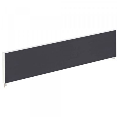 3660141254648-Ecran de séparation cadre aluminium H33 x L120 cm - cadre aluminium blanc - toile anthracite--0