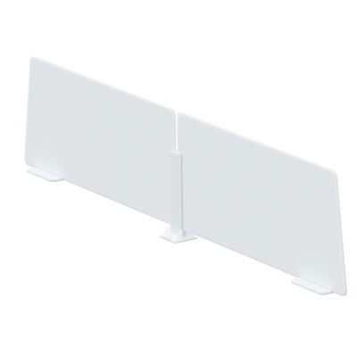 3660141256000-Lot de 2 écrans de séparation en polystyrène - H35 x L80 cm - blanc--0