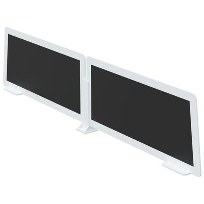 3660141256192-Lot de 2 écrans de séparation en polystyrène - H35 x L80 cm - noir--0