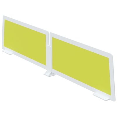 3660141256215-Lot de 2 écrans de séparation en polystyrène - H35 x L80 cm - vert--0