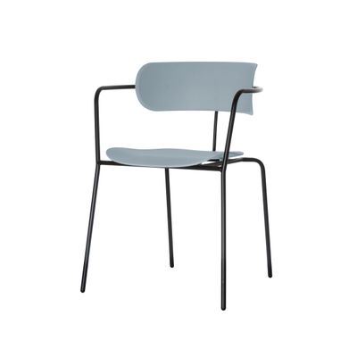 3660141232899-Chaise BISTRO - avec accoudoirs - bleu--1