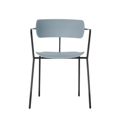 3660141232899-Chaise BISTRO - avec accoudoirs - bleu--0