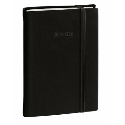 3371010439614-Agenda à élastique Silk - 1 jour par page - 12 x 17 cm - noir - Quo Vadis--0