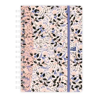 3147280098642-Agenda spiralé à élastique Oxford Flowers - 1 semaine sur 2 pages - 15 x 21 cm - différents modèles disp--1
