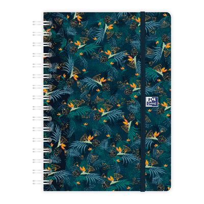 3147280098642-Agenda spiralé à élastique Oxford Flowers - 1 semaine sur 2 pages - 15 x 21 cm - différents modèles disp--2