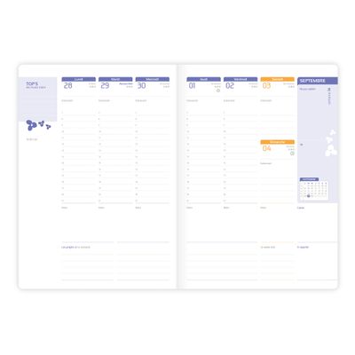 3147280167492-Agenda Oxford Beauty - 1 Semaine sur 2 pages - 18 x 25 cm - différentes couleurs disponibles - Hamelin--4