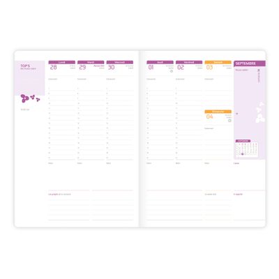 3147280167492-Agenda Oxford Beauty - 1 Semaine sur 2 pages - 18 x 25 cm - différentes couleurs disponibles - Hamelin--6