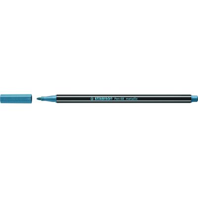 4006381530224-STABILO Pen 68 Metallic - Feutre métallisé 1,4 mm - bleu--0