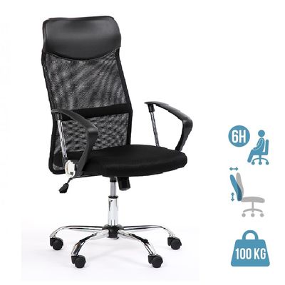 8435501003571-Fauteuil de bureau OMAHA - accoudoirs fixes - noir--0