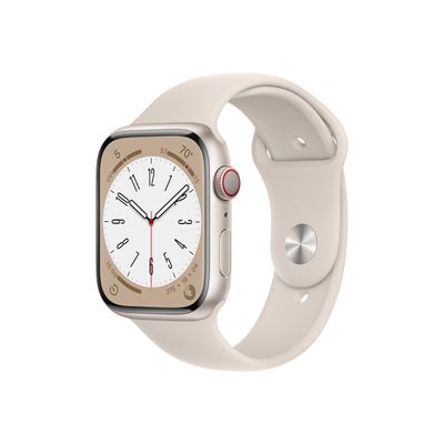 194253181392-Apple Watch Series 8 (GPS + Cellular) - montre connectée - 45mm - 32 Go - beige-Angle droit-0