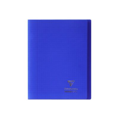 3037929814224-Clairefontaine Koverbook - Cahier polypro 24 x 32 cm - 96 pages - grands carreaux (Seyes) - bleu m-Avant-0