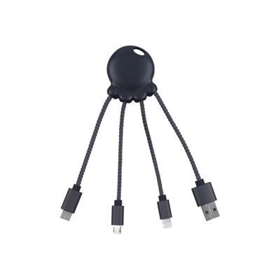 4897032089600-Bigben Xoopar octopus - câble de charge et de synchronisation USB/micro USB, USB C, Lightning et -Avant-0