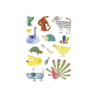 3609510910310-Maildor - 6 feuilles gommettes animaux-Avant-0