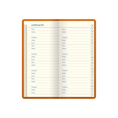 5012935375820-Letts Legacy Slim Pocket - Répertoire Carnet d'adresses de poche 8,5 x 15,3 cm - orange-Avant-2