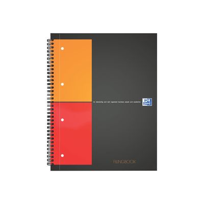 3020120015019-Oxford Filingbook - Cahier A4+ - 200 pages - petits carreaux (5x5 mm)-Avant-0