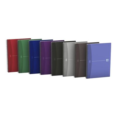 3020120022093-Oxford Office Essentials - Cahier à spirale A4 (21x29,7 cm) - 180 pages - grands carreaux (Seyes) - disponib-Angle gauche-8