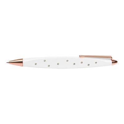 4014421383242-ONLINE Crystal Style - Stylo à bille - encre noire - corps blanc-Angle gauche-0