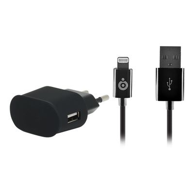 3571211269175-BigBen - chargeur secteur pour iphone 5 - 1 USB + 1 câble de charge - noir-Angle droit-0