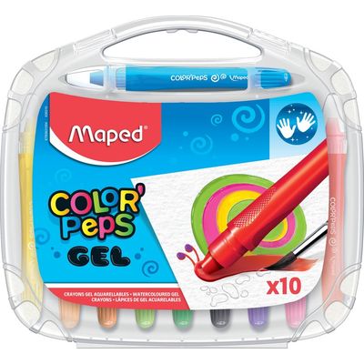 3154148363101-Maped Color'Peps - 10 Crayons de couleur aquarellables cire--0