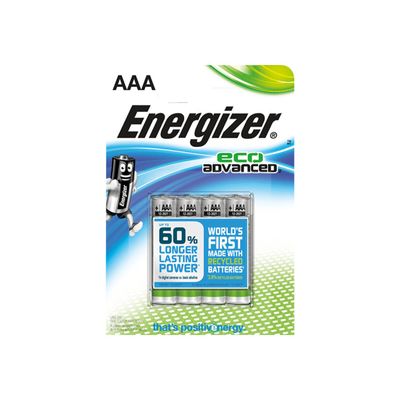 7638900410693-Energizer EcoAdvanced batterie 4 x type AAA Alcaline-Avant-1