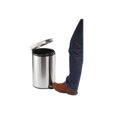 4005546301969-Durable - Poubelle à pédale 5L - acier inoxydable-Angle gauche-2
