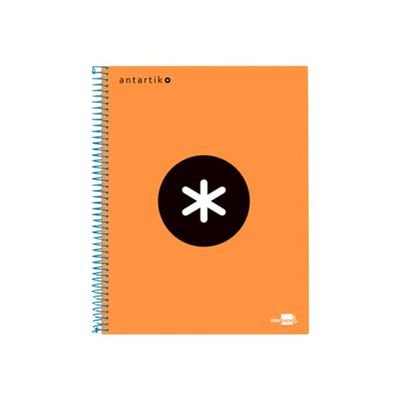 8423473745971-Antartik - Cahier à spirale A5 - 240 pages - petits carreaux (5x5 mm) - orange-Avant-0