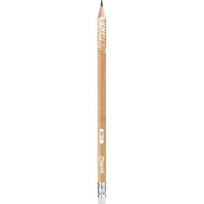 3154148518044-Maped Black'Peps Glitter - Crayon à papier - HB - embout gomme - disponible dans différentes couleurs--1