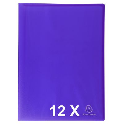 3130632853662-Exacompta Chromaline - 12 Porte vues - 60 vues - A4 - violet--0