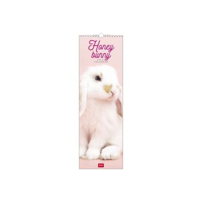 8051128759396-Legami - Calendrier mensuel 2024 - 16 x 49 cm - honey bunny-Avant-0