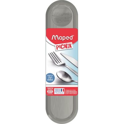 3154148704058-Maped Picnik Concept Adult - Boîte à couverts + couverts inox - gris--0