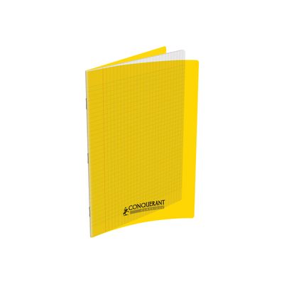 3020121206928-Conquérant Classique - Cahier polypro A4 (21x29,7cm) - 96 pages - grands carreaux (Seyes) -Angle gauche-0
