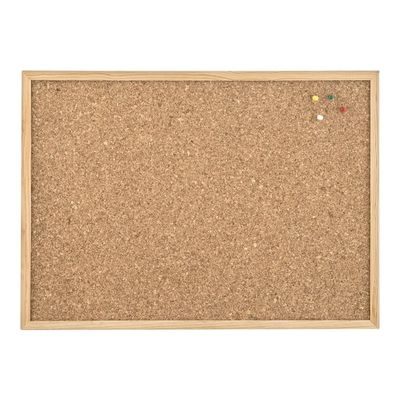 3457701630109-JPC - Tableau d'affichage en liège naturel - 45 x 60 cm - cadre en bois-Avant-0