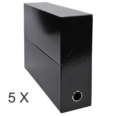 3130632899219-Exacompta Iderama - 5 Boîtes de transfert - dos 90 mm - noir--0