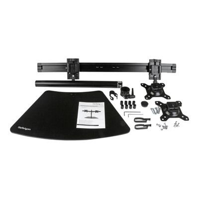 0065030864022-StarTech.com - Pied avec support de fixation pour 2 écrans jusqu'à 24" - noir-Avant-5