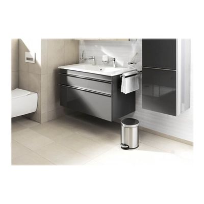 4005546301969-Durable - Poubelle à pédale 5L - acier inoxydable-Angle droit-3